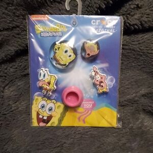SpongeBob Crocs Jibbitz Charms Set – 5 Cartoon Shoe Accessories